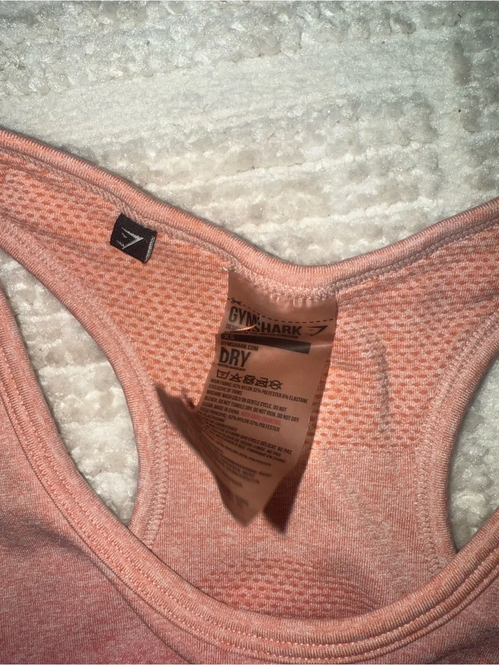 Gymshark Peach to Coral Ombre Seamless Racerback Sports Bra